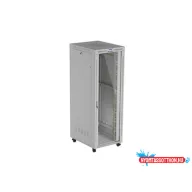 Lanberg FF01-8047-12SL 19" 47U SZÉL:800mm MÉLY:1000mm MAG:2343mm lapraszerelt LCD üvegajtós szürke 