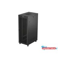 Lanberg FF01-8242-23BL 19" 42U SZÉL:800mm MÉLY:1200mm MAG:2127mm lapraszerelt LCD hálós fémajtós fe