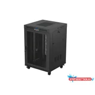 Lanberg FF01-8822-23BL 19" 22U SZÉL:800mm MÉLY:800mm MAG:1239mm lapraszerelt LCD hálós fémajtós fek