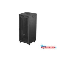 Lanberg FF01-8837-23BL 19" 37U SZÉL:800mm MÉLY:800mm MAG:1721mm lapraszerelt LCD hálós fémajtós fek