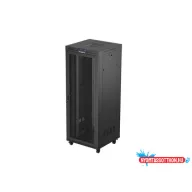 Lanberg FF01-8842-23BL 19" 42U SZÉL:800mm MÉLY:800mm MAG:2122mm lapraszerelt LCD hálós fémajtós fek