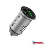 VENTION 2-portos USB A+A(30/30) autós töltő