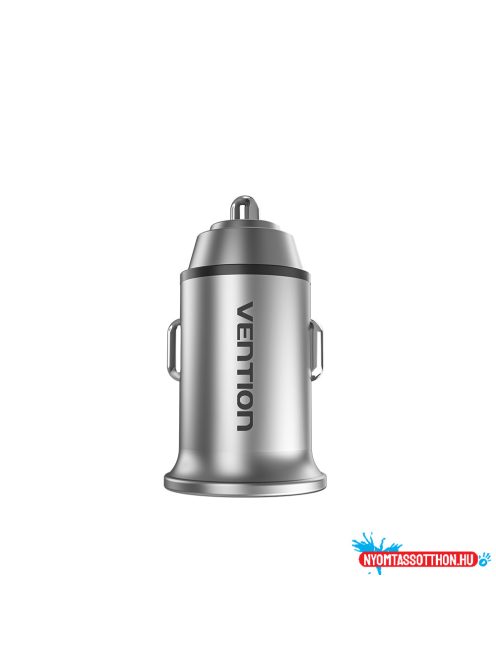 Vention USB-A+C (2port,30W, szürke, szivargyújtós), töltő
