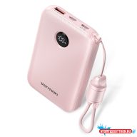 Vention FKAP0-C 10000mah, (rózsaszín,22,5W), powerbank