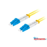   Lanberg FO-LULU-SD11-0005-YE Monomódusú OS2 LSZH 2xLC/UPC csatlakozóval duplex optikai patch kábel 0,5m