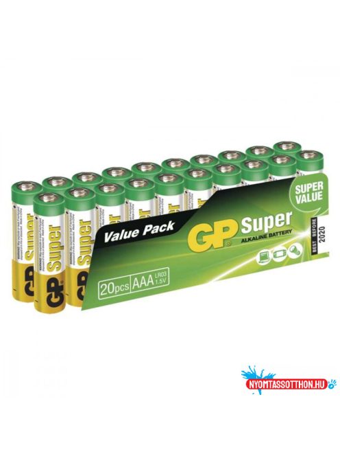 GP AAA Super Alkaline mikroceruza elem 4db/cs , GP24A-2U4