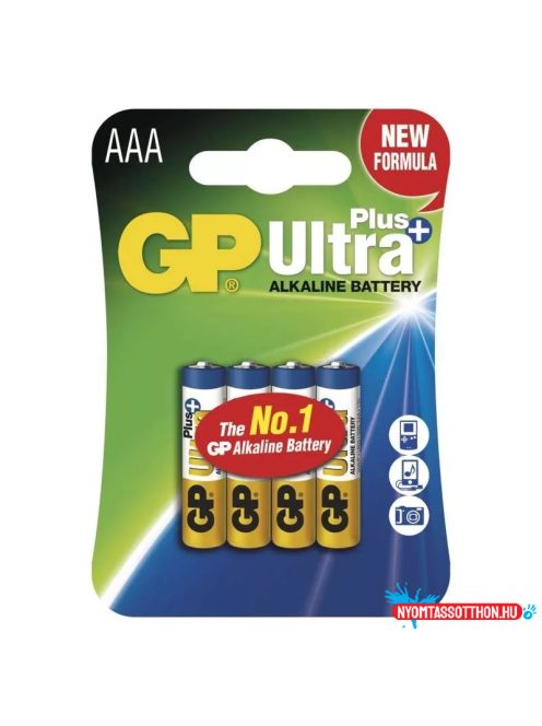 GP AAA Alkaline Ultra Plus mikroceruza elem 4db/csomag GP24AUPMB-2U4