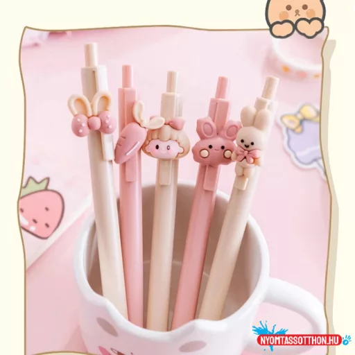 Cuki nyuszis zselés toll, 0,5mm