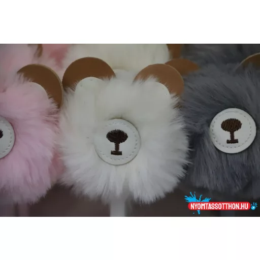 Szőrös macipofa fekete zselés toll, 0.5mm