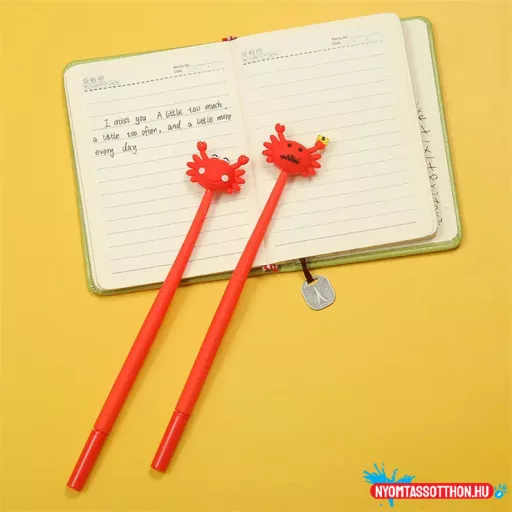 Ráknépség fekete zselés toll, 0.5mm