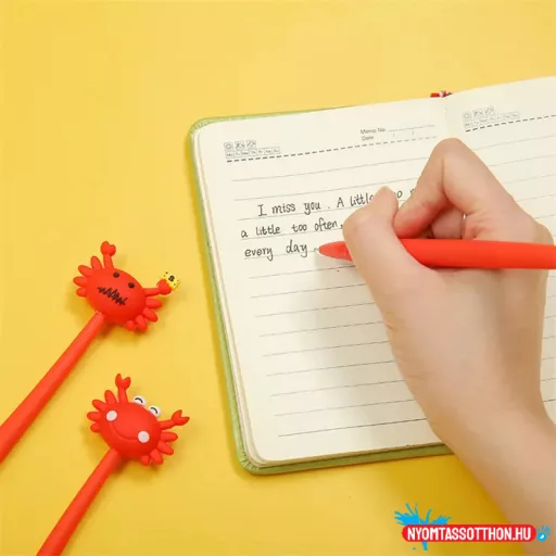 Ráknépség fekete zselés toll, 0.5mm