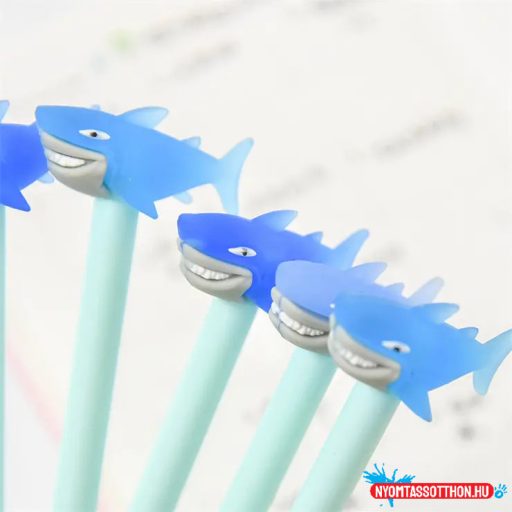 HaliCápa fekete zselés toll, 0.5mm