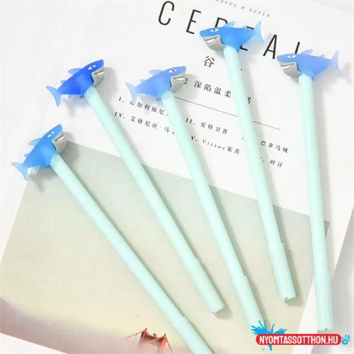 HaliCápa fekete zselés toll, 0.5mm