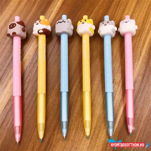 Mosolygós toast cicák zseléstoll, 0.5mm