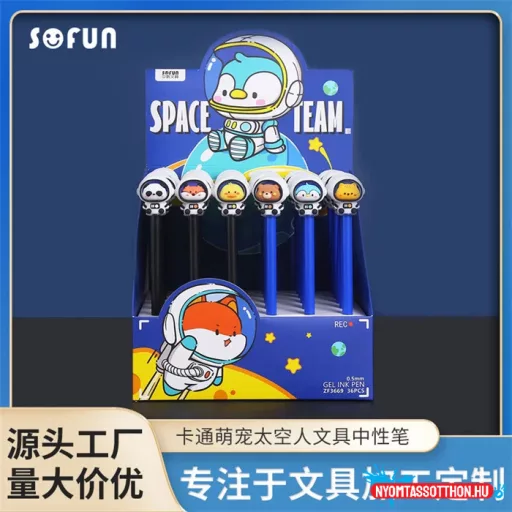 Asztronauta állatok zseléstoll, 0.5mm