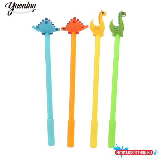 Dino a jóbarát fekete zselés toll, 0.5mm