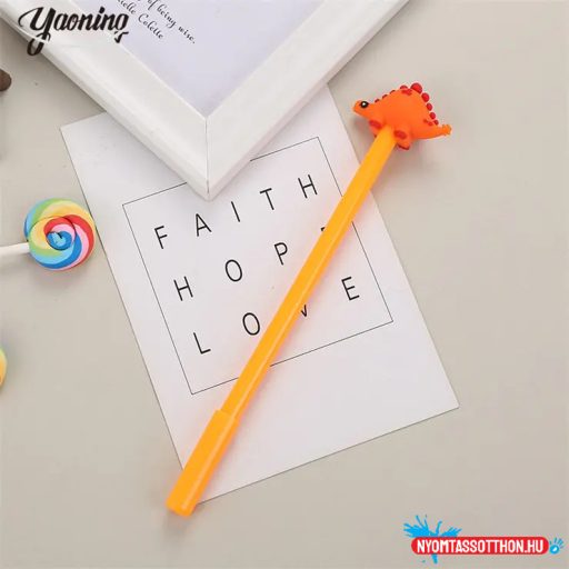 Dino a jóbarát fekete zselés toll, 0.5mm