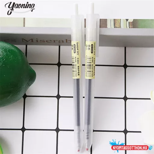 Szép írásképű opálos testű egyszerű zseléstoll, 0.5mm