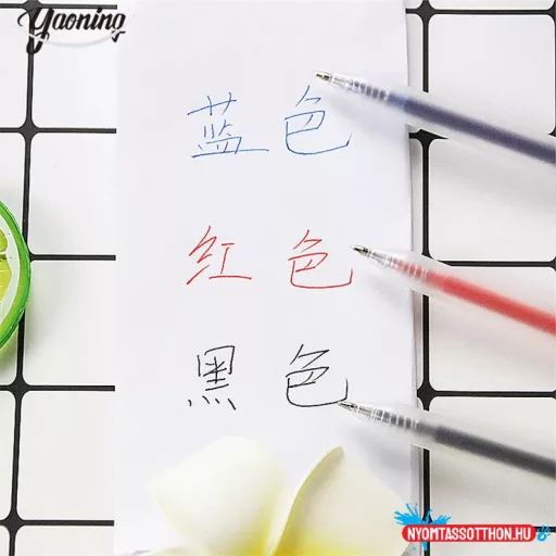 Szép írásképű opálos testű egyszerű zseléstoll, 0.5mm