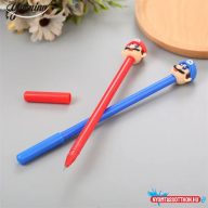 SuperMario fekete zselés toll, 0.38mm