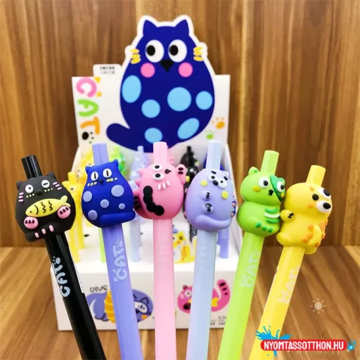 Cuki pöttyös cica zseléstoll, 0.5mm