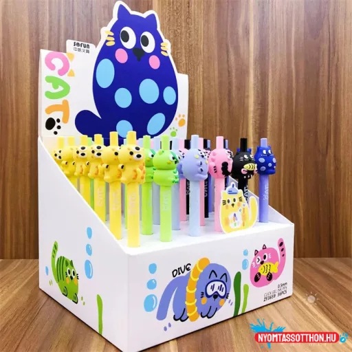 Cuki pöttyös cica zseléstoll, 0.5mm