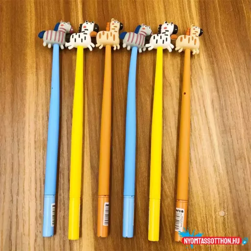 Zebra formás hajlékony zselés toll, 0.5mm