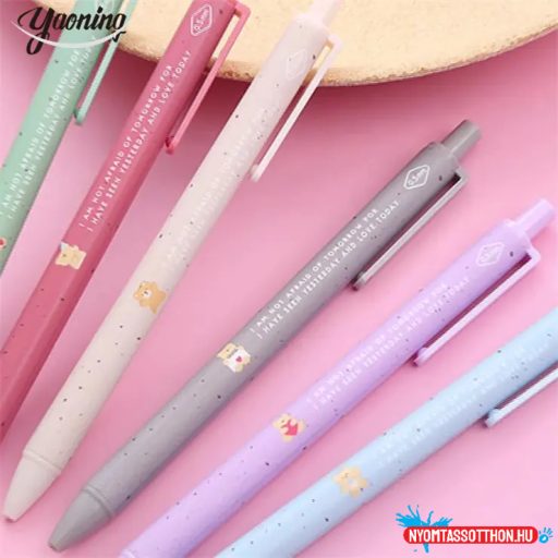 Cuki macis zselés toll szöveggel (pasztell design)