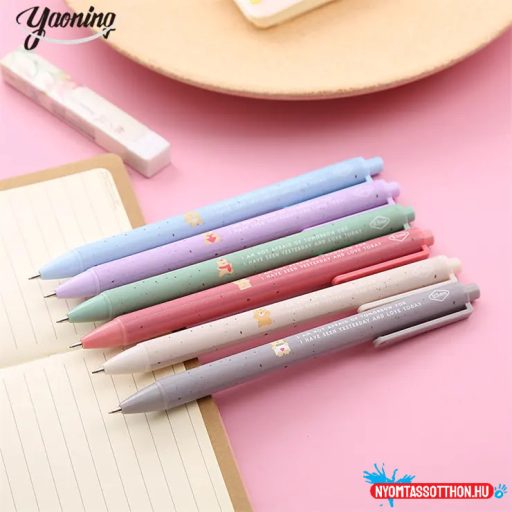 Cuki macis zselés toll szöveggel (pasztell design)