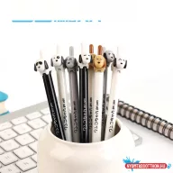 Kutyás fekete zselés toll, 0.5mm