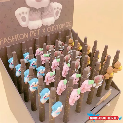 Cuki figurás zseléstoll barna tolltesten, 0.5mm