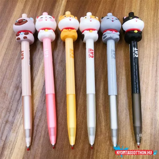 Halacskát imádó cicás zseléstoll, 0.5mm