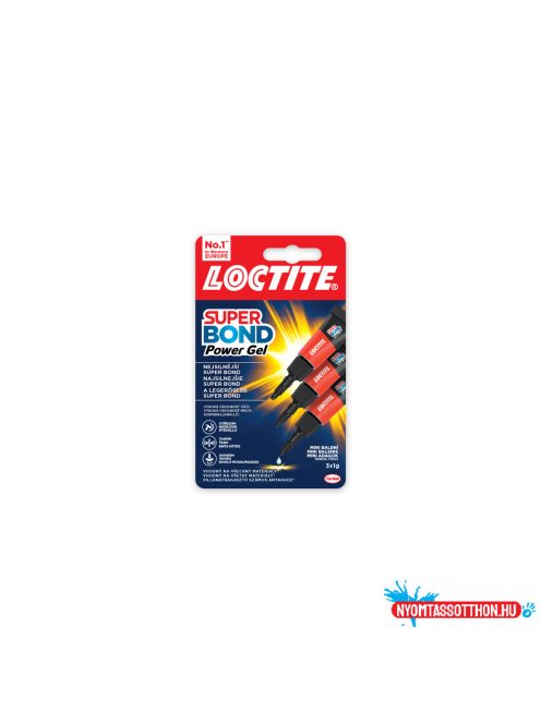 Pillanatragasztó 3x1g Loctite Super Bond Power Gél Mini Trio