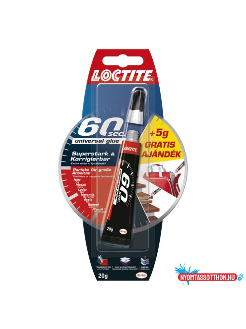 Pillanatragasztó 20g Loctite 60 sec univerzális Gél