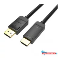 Vention DisplayPort ->HDMI ,( 4K, fekete) 5m, kábel