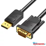 VENTION KÁBEL DP - VGA 1.5M Fekete