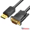 VENTION KÁBEL DP - VGA 1.5M Fekete