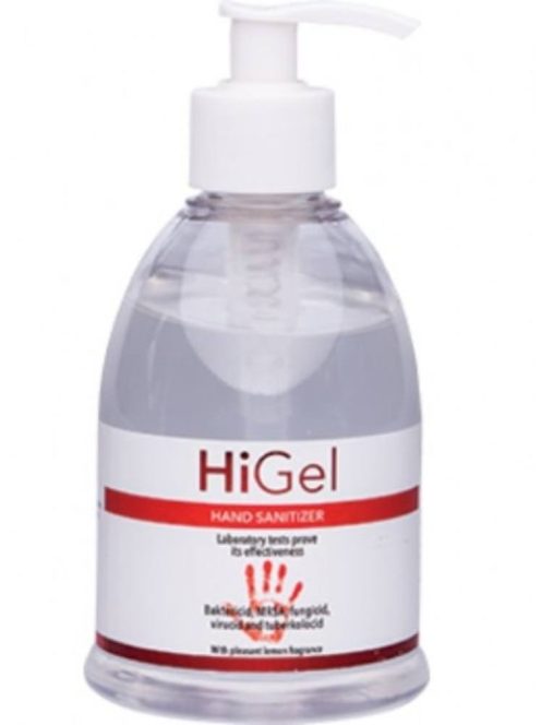 Kézfertőtlenítő HiGel alkoholos gél 300ml pumpás