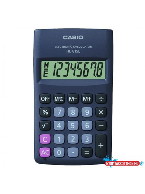 Zsebszámológép 8 digit Casio HL 815 l bk fekete