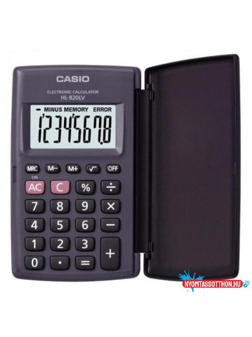 Zsebszámológép 8 digit gyökvonás Casio HL 820LV fekete