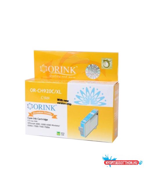 Hp 920XL/CD972A tintapatron cyan ORINK (utángyártott)
