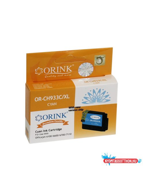 Hp 933XL/CN054AE tintapatron cyan ORINK (utángyártott)