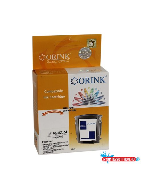 Hp 940XL/C4908AE tintapatron magenta ORINK (utángyártott)