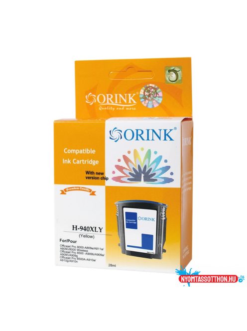 Hp 940XL/C4909AE tintapatron yellow ORINK (utángyártott)