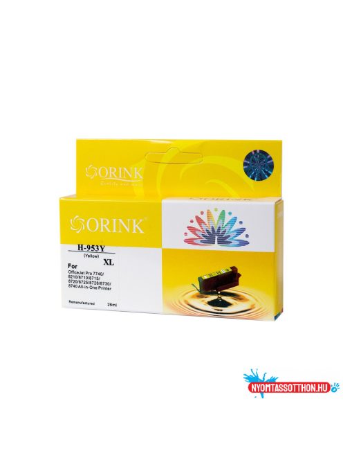 Hp 953XL/F6U18AE tintapatron yellow ORINK (utángyártott)