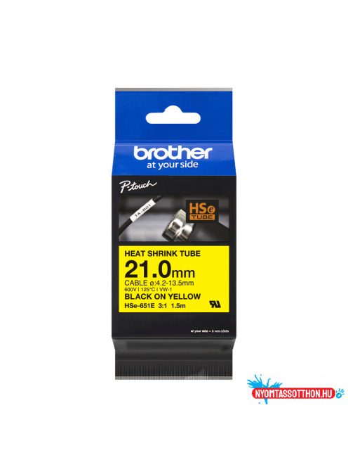 Brother HSe-651E 21 mm széles 1,5 méter hosszú szalagkazetta