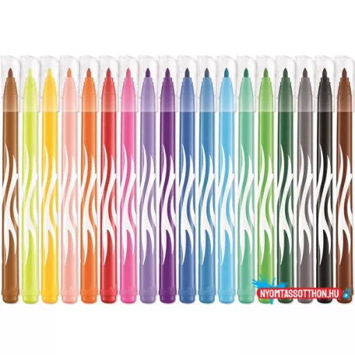 Filctoll készlet, 2,8 mm, kimosható, MAPED "Color'Peps Jungle", 18 különböző szín