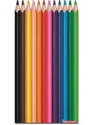 Színes ceruza készlet, háromszögletű, MAPED "Color'Peps Strong", 12 különböző szín