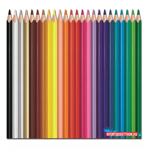 Színes ceruza készlet, háromszögletű, MAPED "Color'Peps Strong", 24 különböző szín