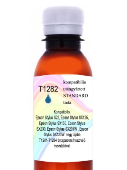 Utángyártott T1282 cyan standard tinta, 100ml (dye, db)